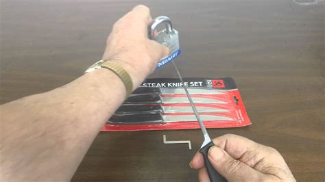 Maybe you would like to learn more about one of these? HOW TO MAKE A LOCK PICK OUT OF A STEAK KNIFE. - YouTube