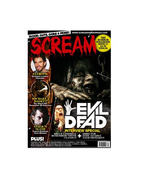 A2 Media Horror Film Trailer Scream Magazine Front Cover Analysis