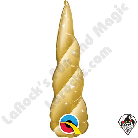 Qualatex 14 Inch Shape Golden Unicorn Horn Foil Balloon 1ct