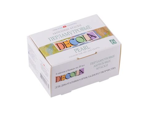 Decola Pearl Acrylic Colors 20 Ml X 6 Shades Made In Russia Sitaram Stationers