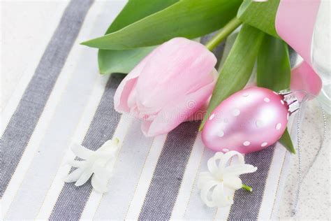 Pink Easter Egg With Flowers Stock Image Image Of T Green 51201531