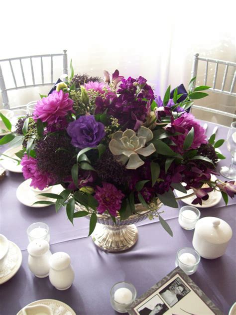 Memorable Wedding Pretty Purple Wedding Flowers