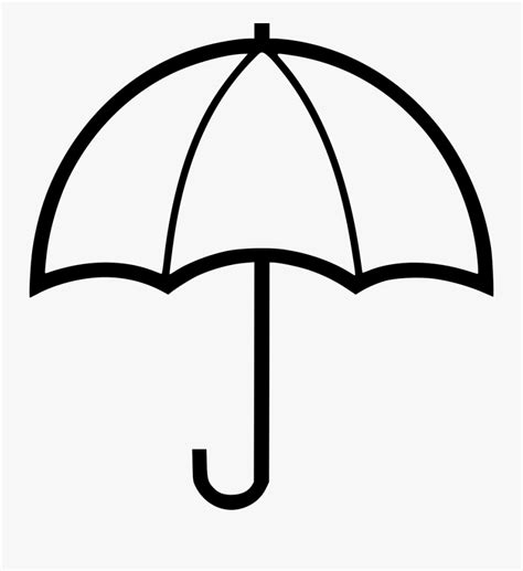 Black And White Clip Art Image Of Umbrella Free Transparent Clipart