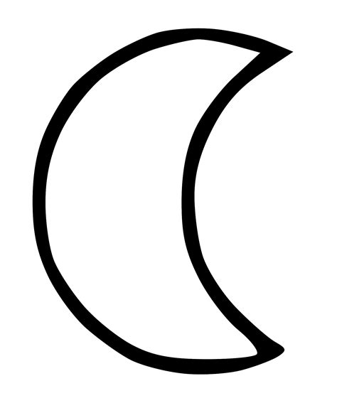 Outline The Moon Clipart Best