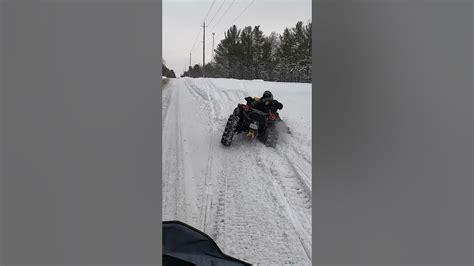 Renegade Xmr 1000 Pulling Itself Out Of A Snow Bank Atv Canam