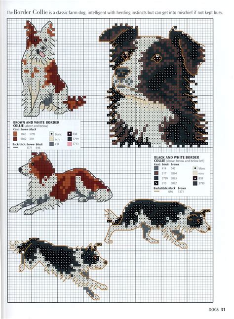 14 count aida required dmc colors: Needle-Works Butterfly: Dogs And Puppies Cross Stitch Patterns