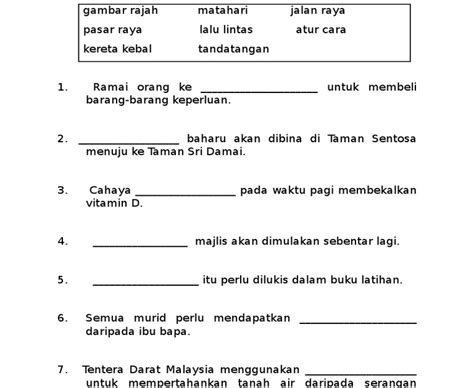 Latihan kelenturan otot kaki, pinggang dan punggung. Contoh Latihan Ayat Majmuk Tahun 2 - Rasmi Ru