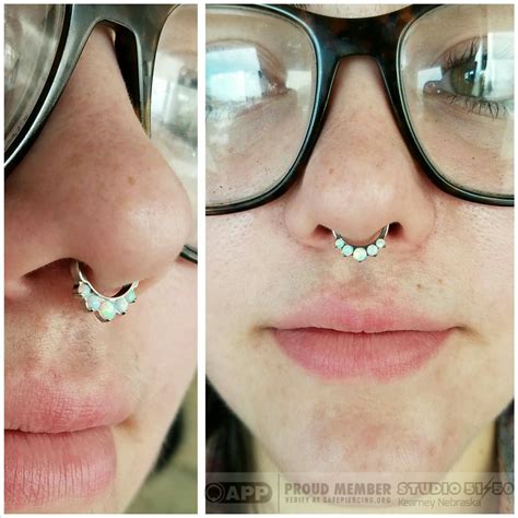 This Beautifully Healed Septum Piercing Just Got A Little Bit Fancier Today We Took Some
