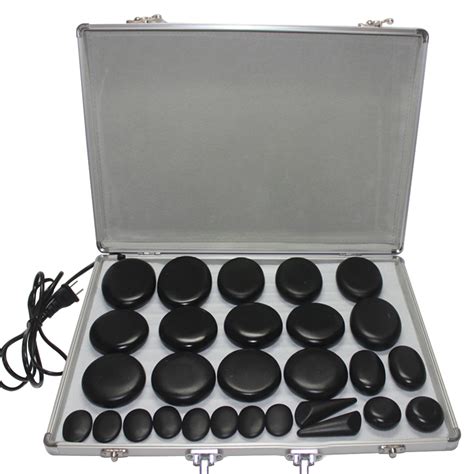 China Hot Stone Massage Set With 28 Pieces Of Basalt Hot Stone With