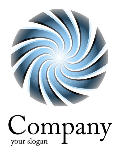 Logo Blue Spiral With Metallic Shiny Affiliate Blue Logo