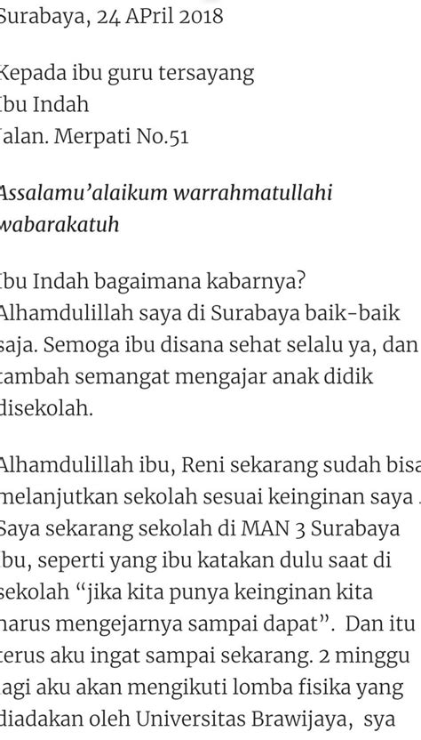 Dan kami akan memberikan contoh surat pribadi agar anda semakin paham. 16 Contoh Surat Pribadi Untuk Guru, Kakak, Saudara ...