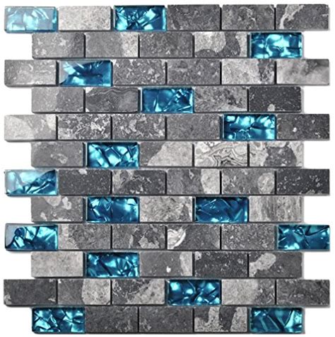 Buy Ocean Teal Blue Glass Nature Stone Tile Kitchen Backsplash 3d Bath