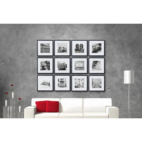 Pinnacle Gallery Perfect 8 In X 8 In Black Collage Picture Frame Set