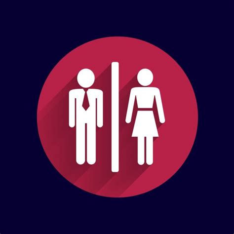 Man Woman Restroom Sign Icon Vector Button Logo Symbol Concept Stock