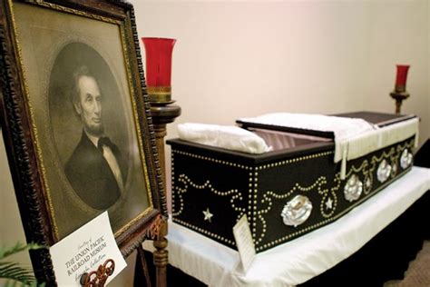 Replica Of Lincolns Casket On Display