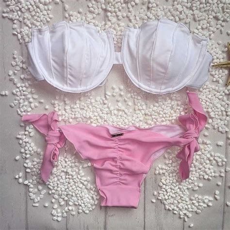 Brazilian Bikini White Pink G String At The Bumbum Store