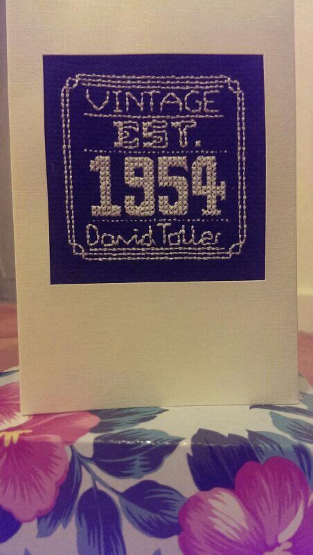 Make their sixteenth birthday extra sweet with this lovely embroidery kit! 60 birthday card. Cross stitch. Vintage | 60th birthday ...