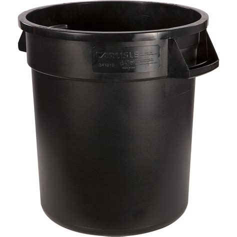 34101003 Bronco Round Waste Bin Trash Container 10 Gallon Black