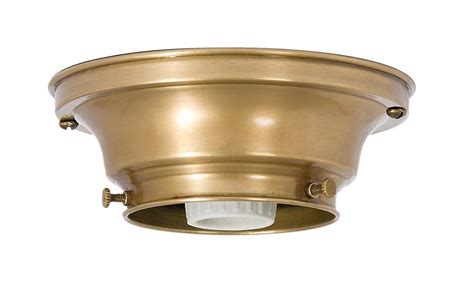 3 1 4 Fitter Wired Antique Brass Finish Brass Flush Mount Fixture 69450a Bandp Lamp Supply