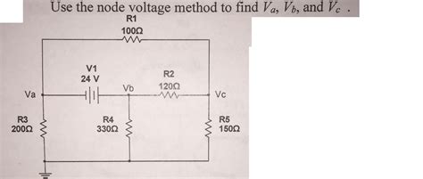 solved use the node voltage method to find va vb and vc