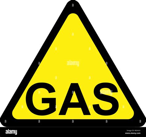 Warning Sign With Gas Symbol Stock Photo Alamy