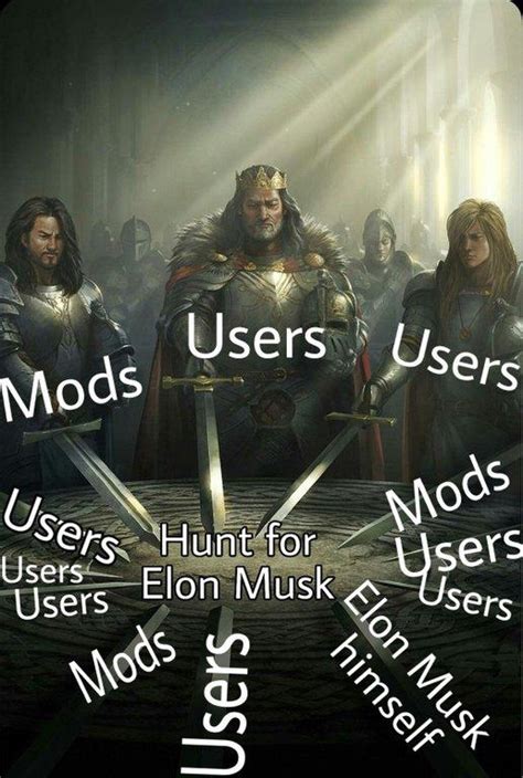 Hunt For Elon Musk Swords United Know Your Meme