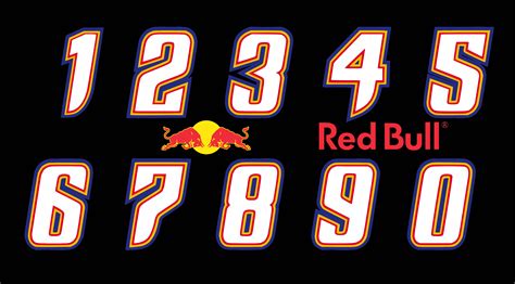 Red Bull Racing Number Set 2019 Stunod Racing