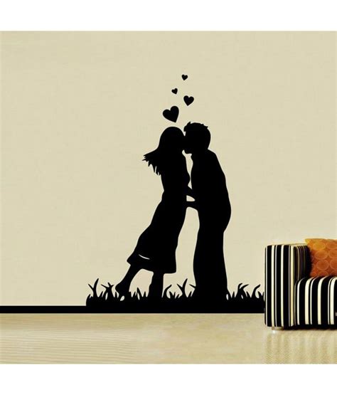 Decor Kafe Black Love Couple Wall Sticker Buy Decor Kafe Black Love