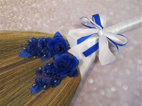 Decorated Wedding Jump Broom With Roses And Pearls For Jumping Etsy