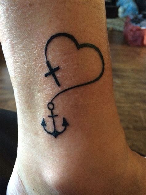 Faith Hope Love Anchor Tattoo