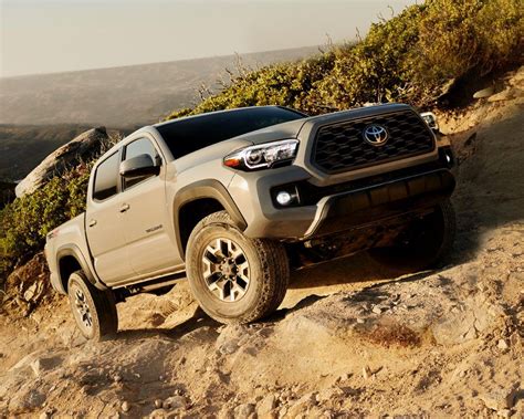 2020 Toyota Tacoma Trd Off Road Driving On Rock On Steep Incline