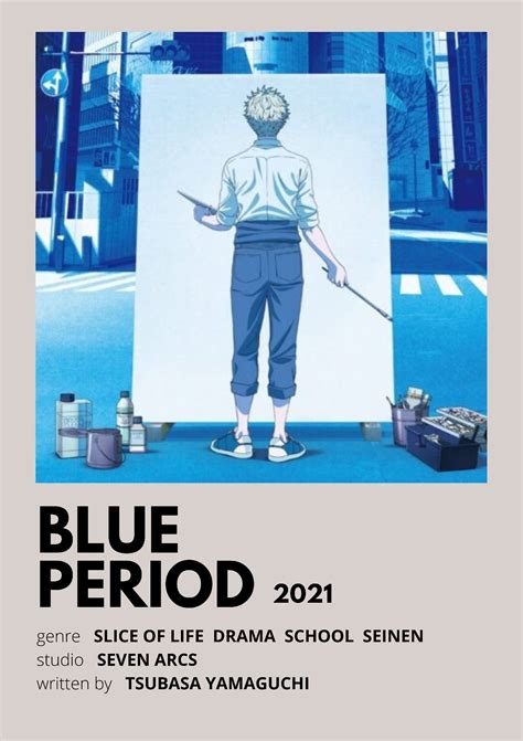 Blue Period Minimalist Poster Anime Films Anime Shows Anime Printables