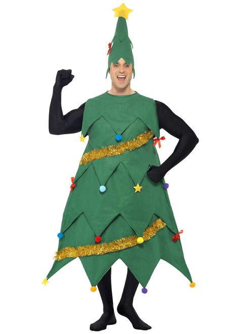 deluxe christmas tree costume adult — party britain