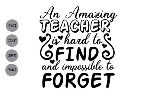 Amazing Teacher Is Hard To Find| Teacher SVG Cutting Files - So Fontsy