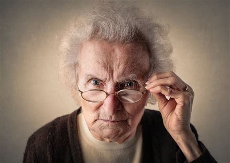 Angry Grandmother Stock Image Image Of Perplexity Beauty