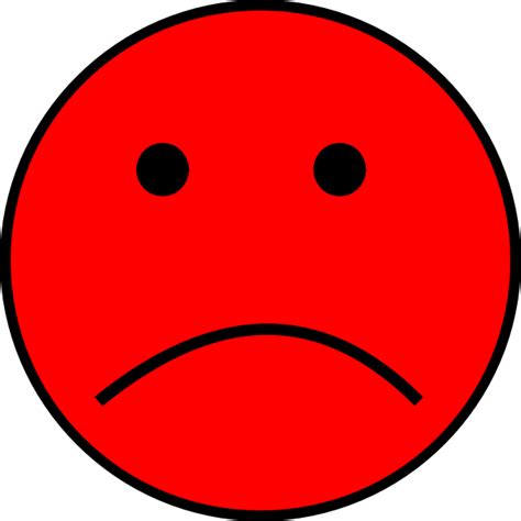 Sad Red Emoji Free Svg