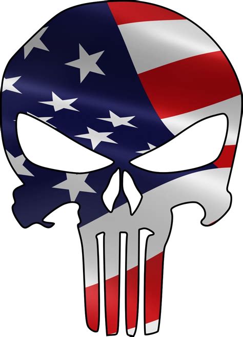 Punisher American Flag Skull Decal 10 Inches Laminated Avgrafx Exterior