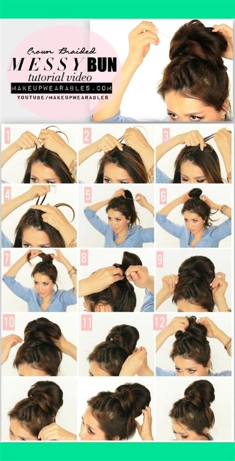 46 Messy Bun Hairstyle Step By Step Images
