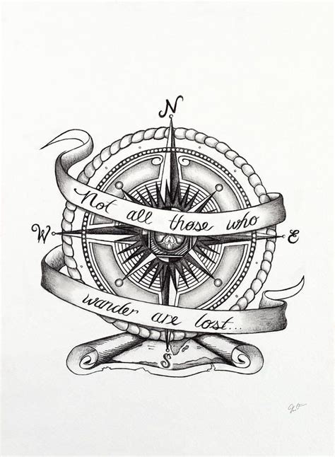 Compass Drawing By Jon Cotroneo Vintage Compass Tattoo Compass