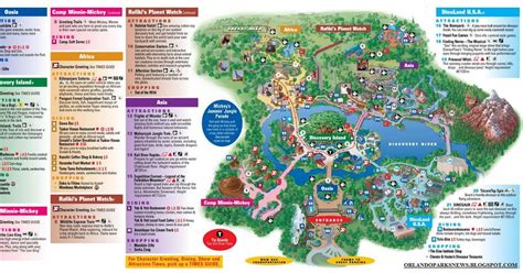 Disneys Animal Kingdom Park Map Orlando Theme Park News