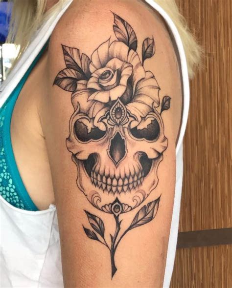 Top 80 Best Skull And Rose Tattoo Ideas [2021 Inspiration Guide]
