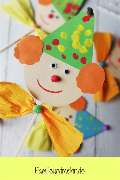 Clowns basteln in 2020 | Clown basteln, Basteln, Fasching basteln