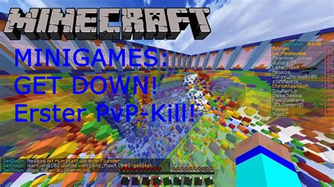 Minecraft Minigames Get Down Erstes Mal Spieler Im Pvp Getötet