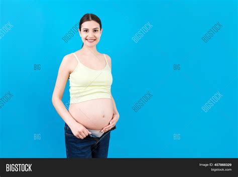 Happy Pregnant Woman Image And Photo Free Trial Bigstock