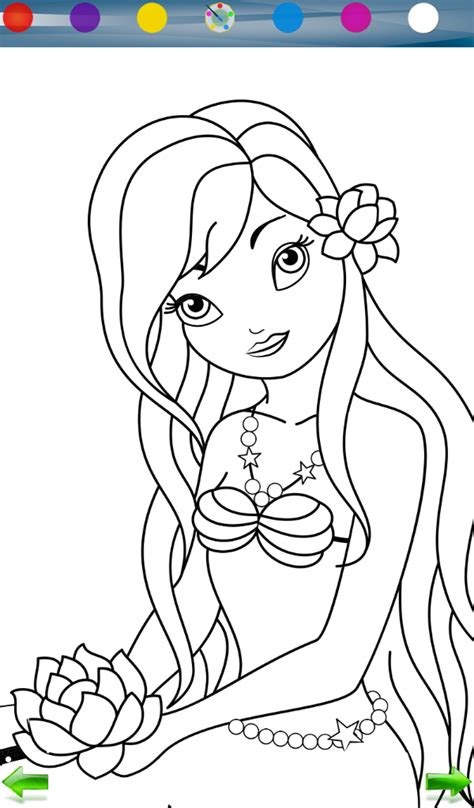 32 Gambar Mewarnai Putri Duyung