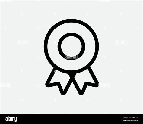 Award Badge Line Icon Winner Achievement Success Recognition Sign
