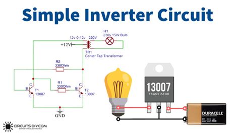 Simple Inverter Circuit Using Mje13007 Transistors