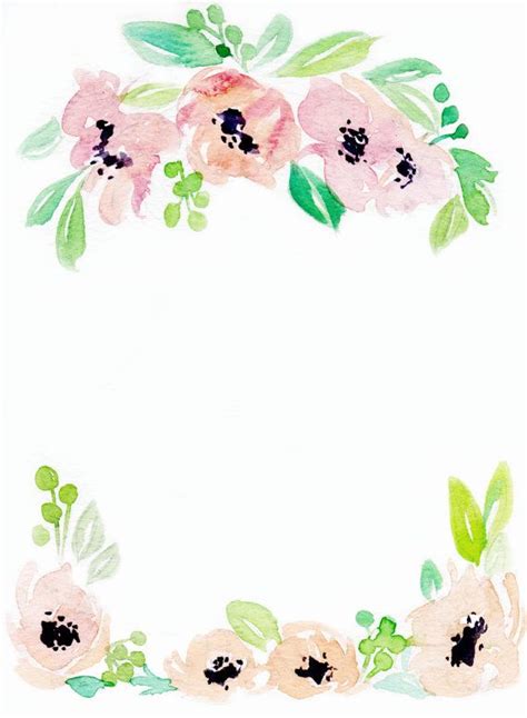 Downloadable Floral Border 3 Etsy Floral Border Floral Border