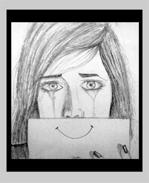 Even Fake Smiles Cannot Hide Your Tears Sketching By Rakesh