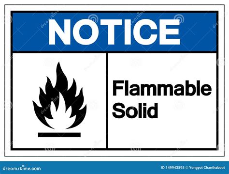 Flammable Solid Warning Placard Stock Image Cartoondealer Com
